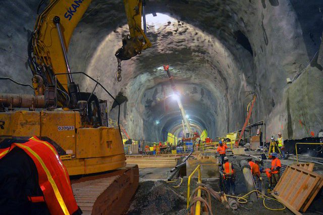 The 86th street tunnel being dug in 2013